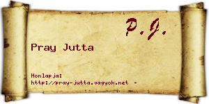 Pray Jutta névjegykártya